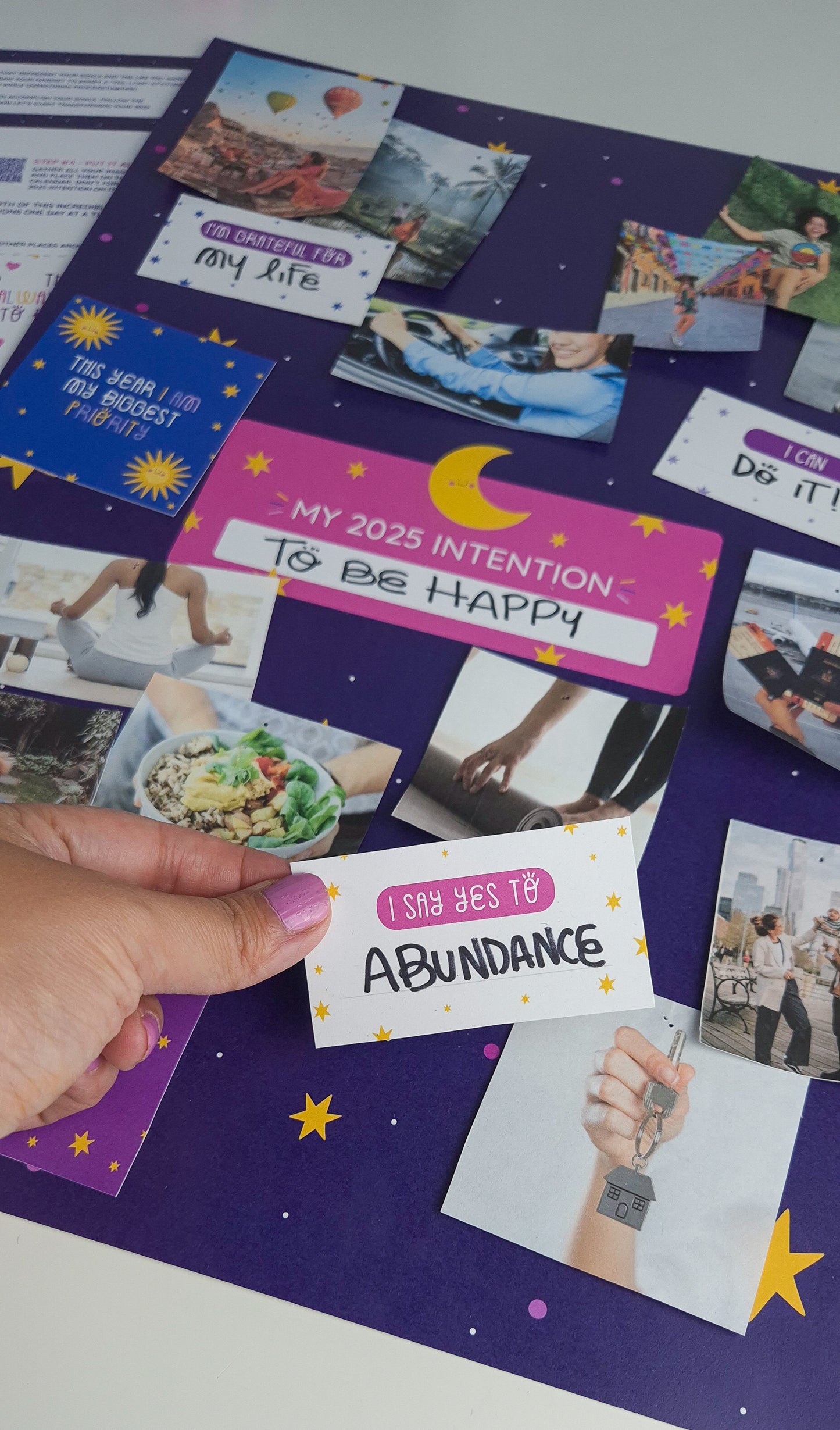 2025 AFFIRMATIONS AND GOAL TRACKER CALENDAR + VISION BOARD KIT